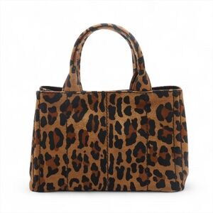 Prada Canapa Brown Canvas Handbag